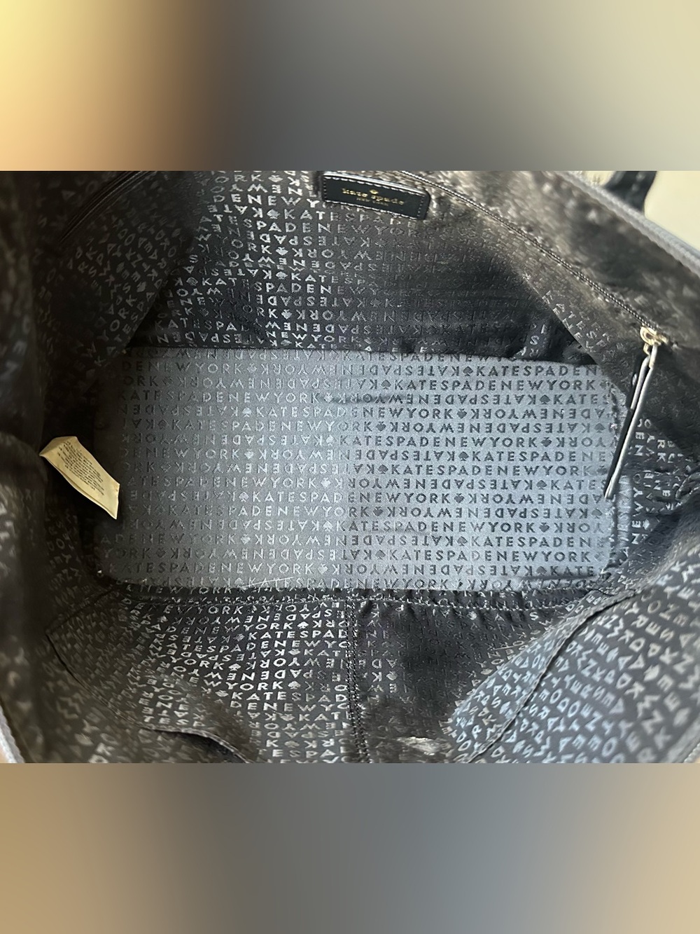 EUC Kate Spade Haven Lane Black Glitter Tote Bag♠️ - Picture 5 of 11